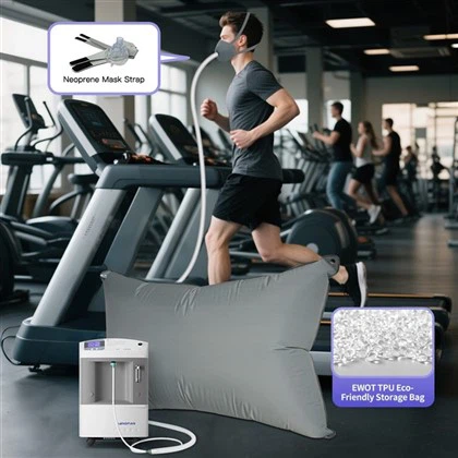 תרגיל EWOT עם טיפול ברכוז חמצן 10L שקית מאגר EWOT